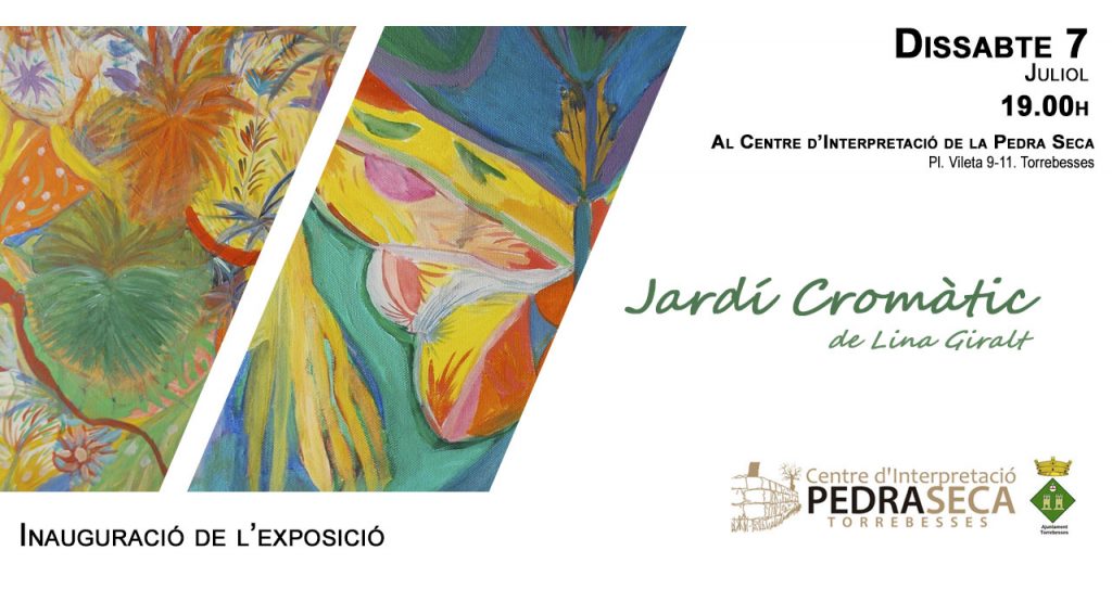 Cartell de la inauguració exposició Jardí Cromàtic de Lina Giralt